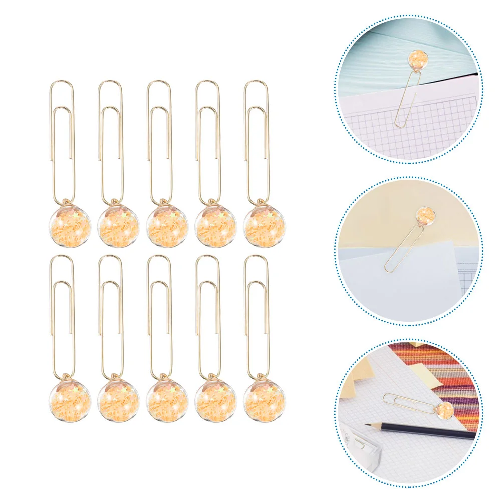 Office Note Clips Photo Paper Organizing Colored Clamps Bookmark Creative Ball Pendant Design