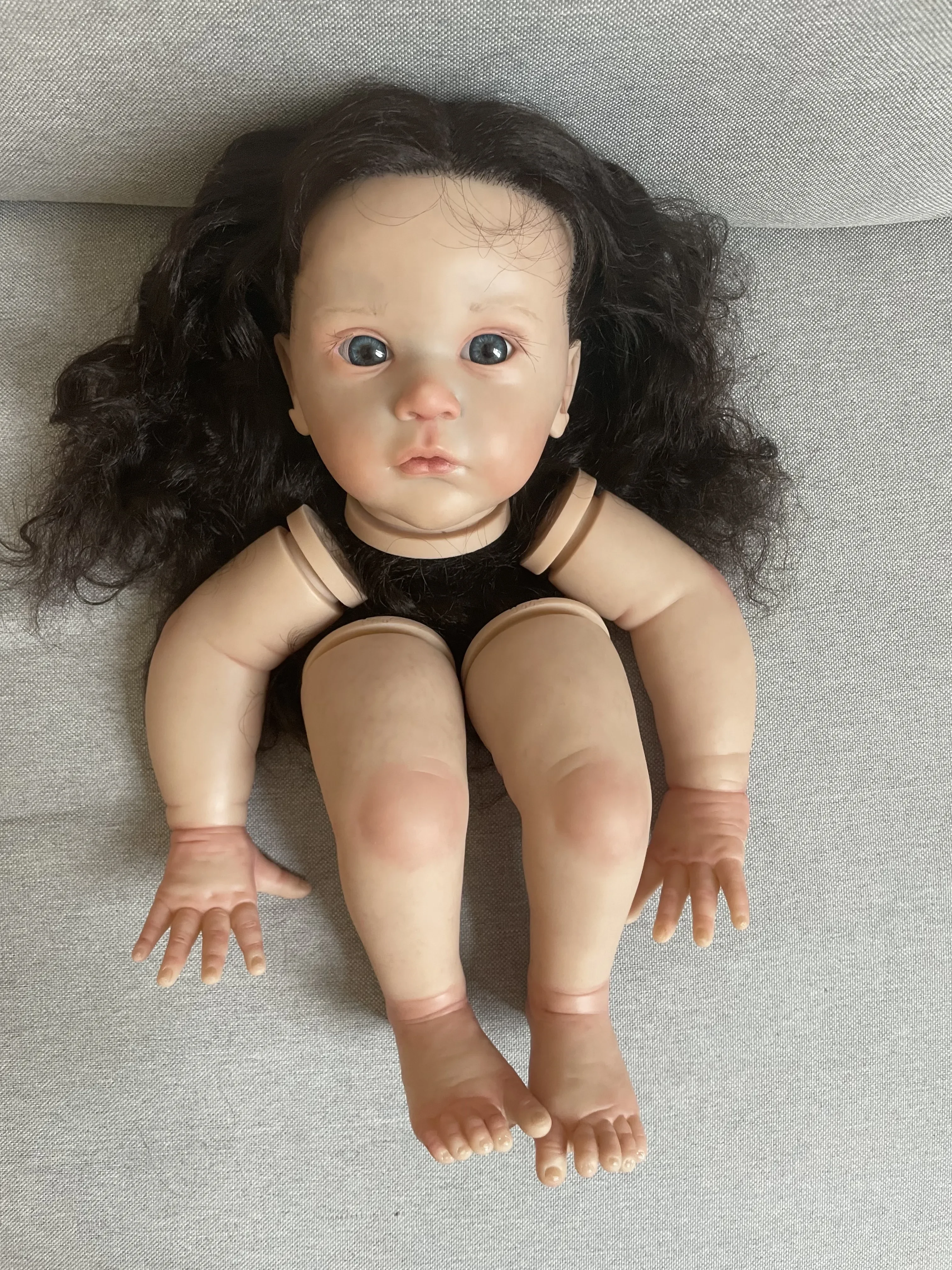 Zestaw malowany artystą Reborn laleczka bobas Mattia 24''z ręcznie ukorzenionymi włosami niezmontowany zestaw z tkaniną zabawki dla dzieci