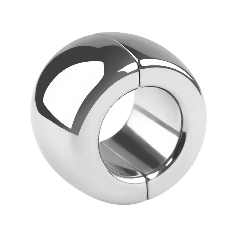 Stainless Steel Testicle Ball Stretcher Scrotum Penis Restraint Cock Ring Metal Locking Pendant Weight Sex Toys for Men Pleasure - view 5