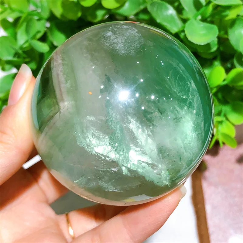 

Natural Green Fluorite Sphere, Healing Crystal Stone, Room Decor, Energy Halloween Decoration, Witchcraft Gift, 6cm