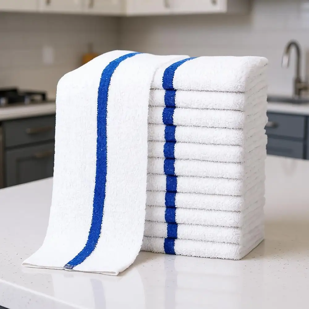 

Набор из 60 хлопковых кухонных полотенец 16x19 дюймов - впитывающие, многоразовые салфетки для дома и коммерческого использования