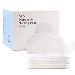 80  PCS NCVI Disposable Nursing Pads, Breastfeeding Disposable Breast， Breathable Slim Super Absorbency Cotton Breast Pad Nurs ,