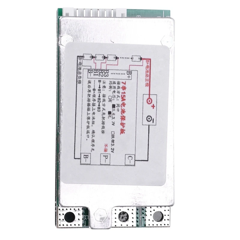 3X 7S 24V 15A Li-Ion Lithium Battery Protection Board BMS PCB Board For E-Bike Electric Scooter