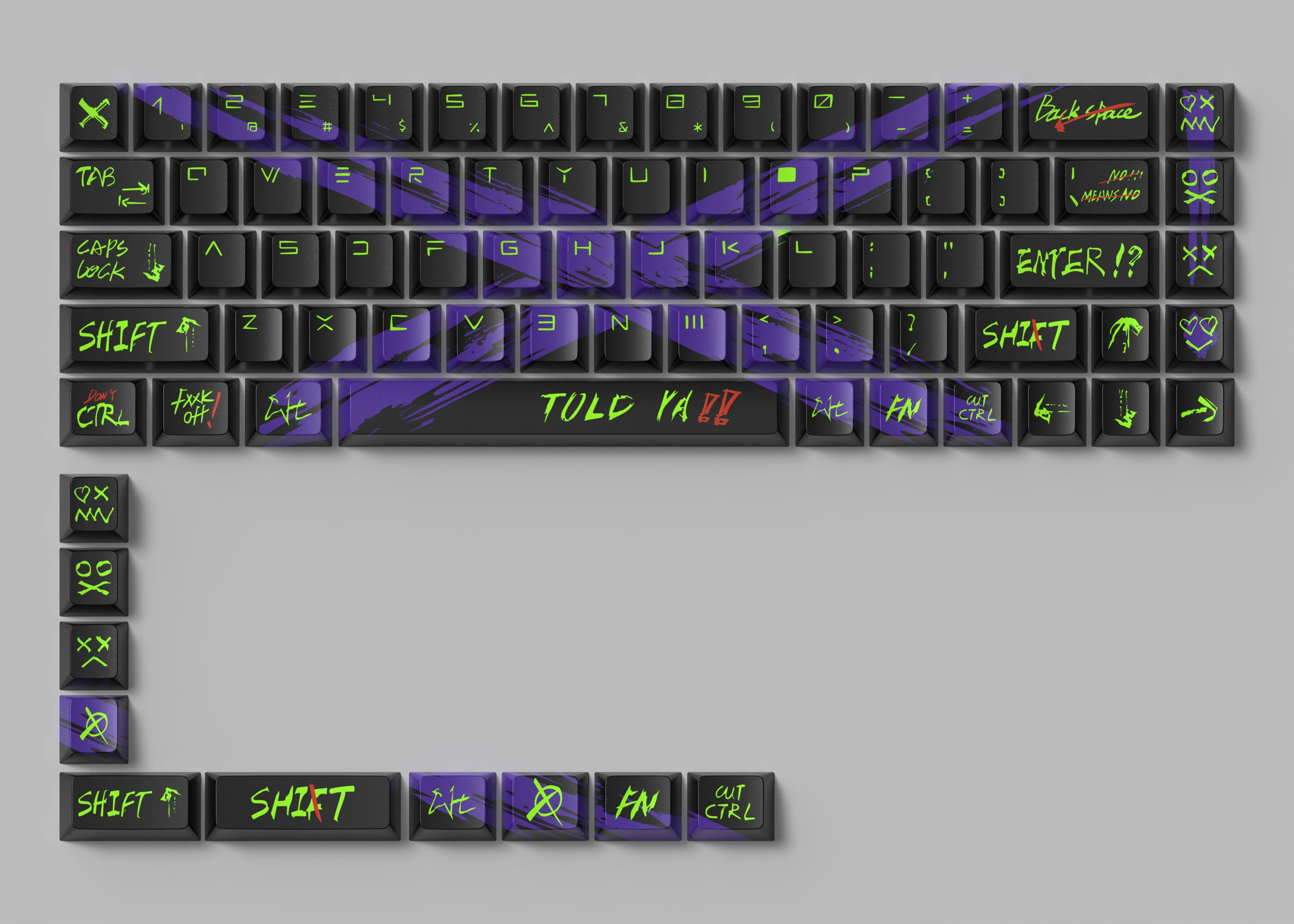 GMK contra teclas inválidas Cherry Profile PBT Dye-Sub 78 teclas para 60/61/64/68 MX Switches Teclado mecânico para jogos