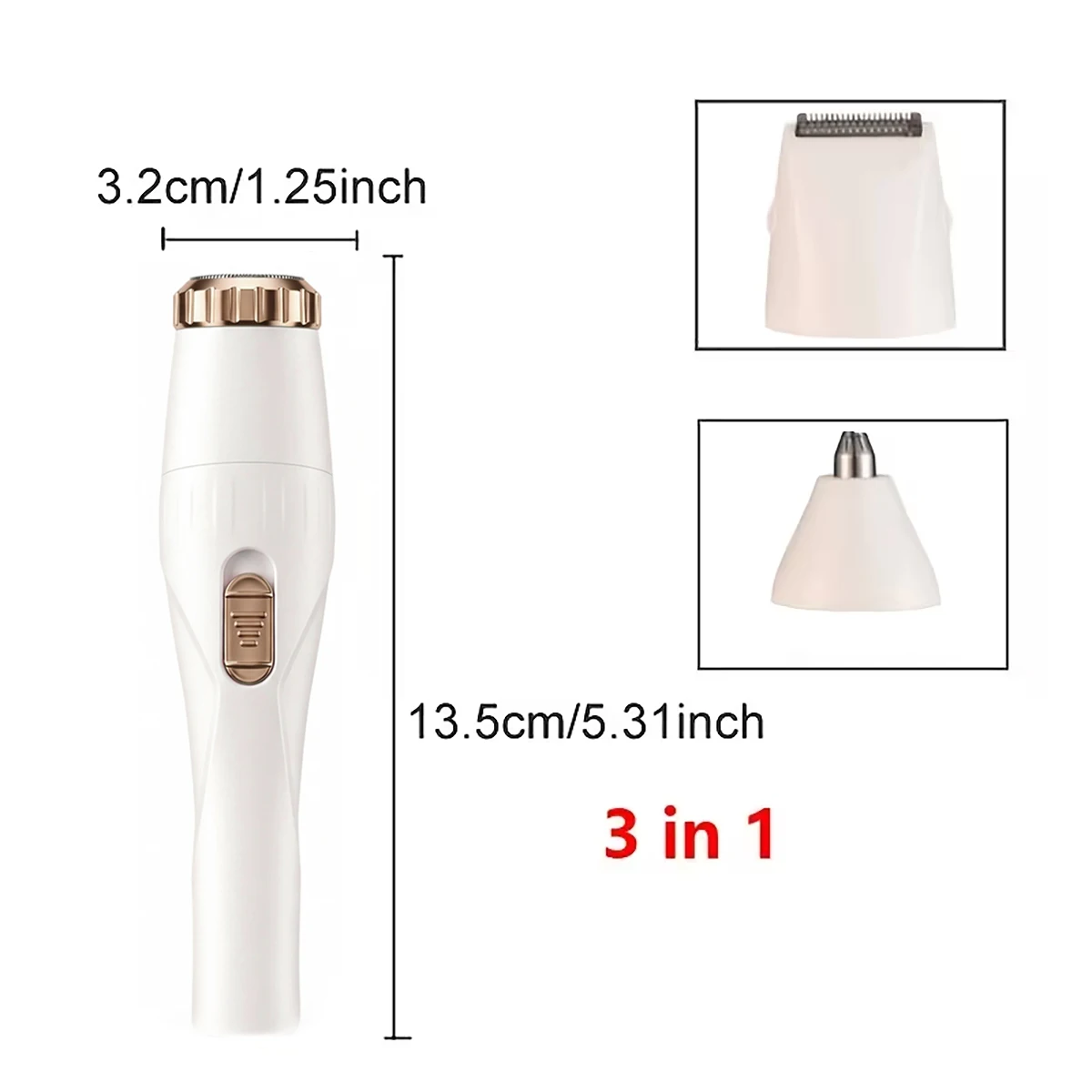 2-in-1 Dual-Head Electric Shaver, Suitable for Facial and Body Hair Removal, Nose Hair Trimmer, Ideal for Intimate Areas, Legs, Bikini Line, and Underarms - Rechargeable Lithium Battery, USB Charging, Ideal Holiday Gift, Hair Removal Shaver | Modern Razor Design | Stainless Steel Blades