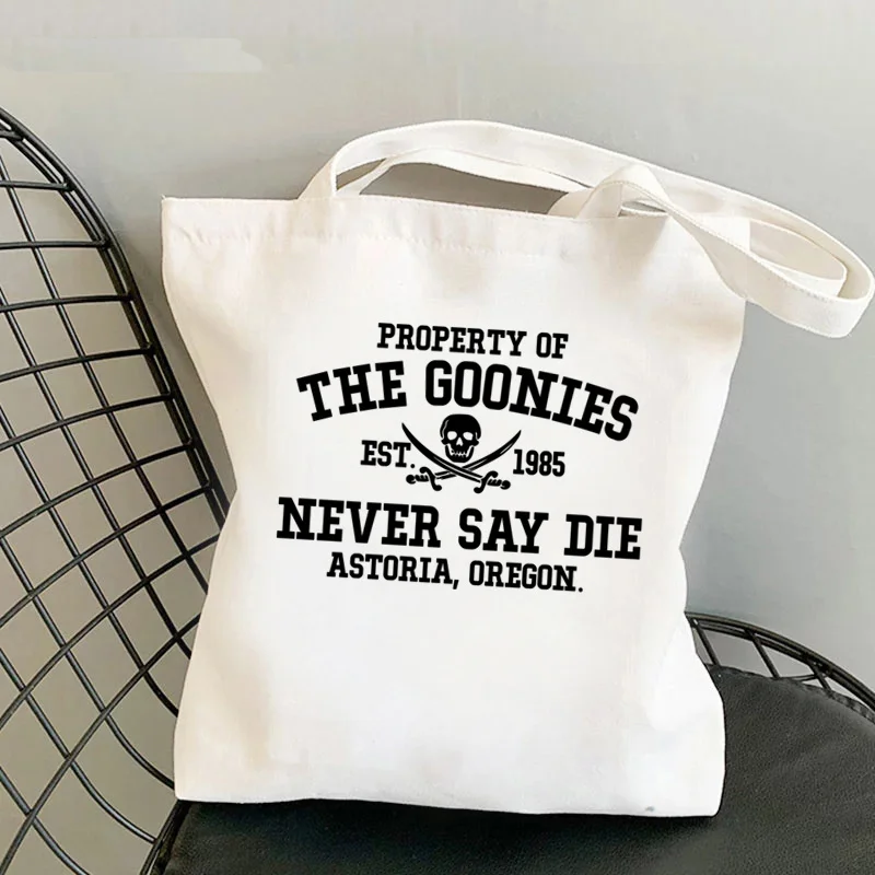 Goonies bolsa de compras bolsa de comestibles bolso bolsas de tela bolsa de reciclaje bolsa de tela de yute bolsas reutilizables reciclaje sac tissu
