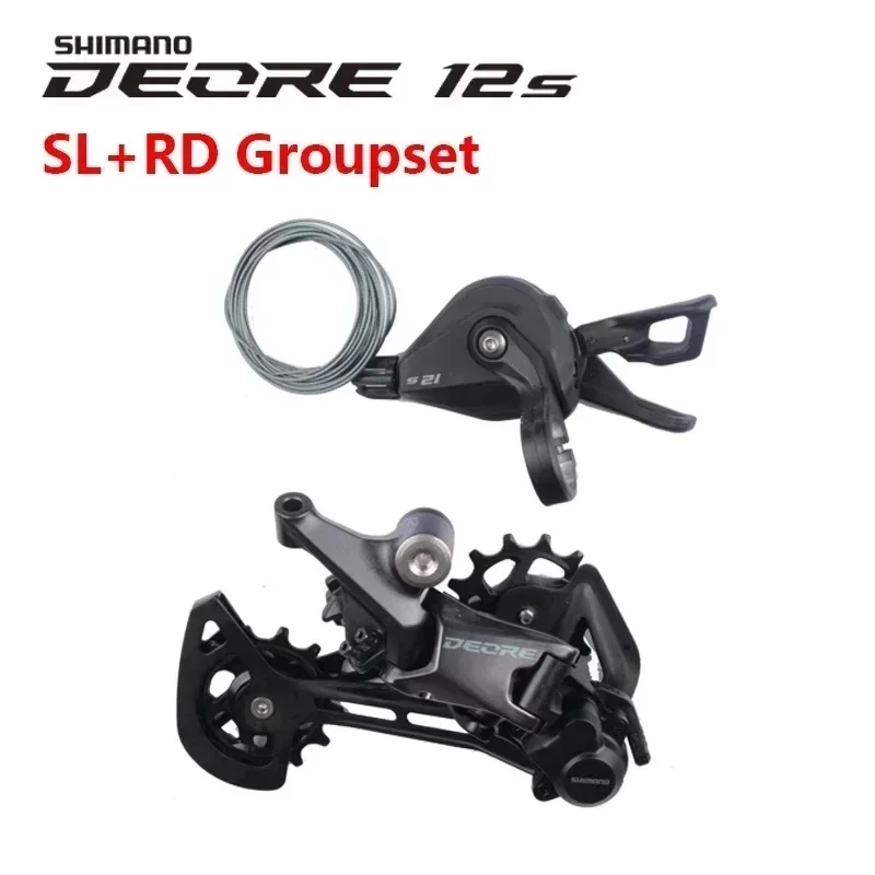 Shimano DEORE M6100 Mini Set Shifter Lever+Rear Derailleur Shifter With Window/No Window RD-M6100-SGS 12s For MTB Mountain Bike