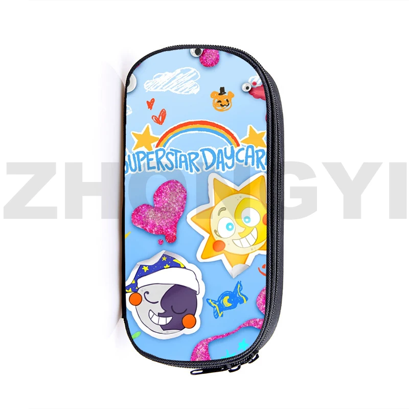 New Game 3D Fnaf Sundrop Moondrop Pencil Case Student Children Funny Anime School Supplies Stationery Harajuku Cute Makeup Bags