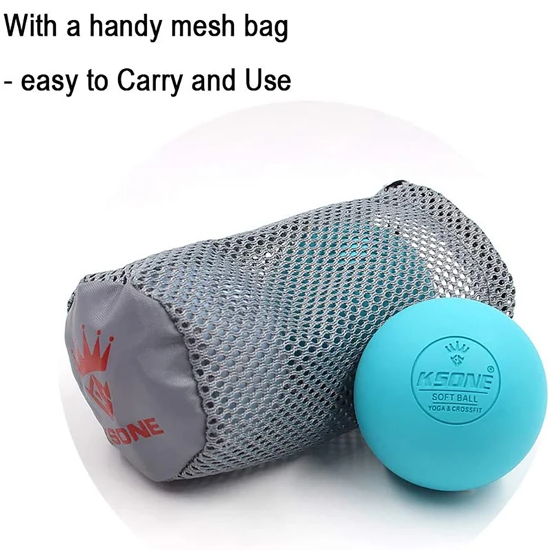 KSONE Lacrosse Massage Ball Set-Muscle Massage Roller-Deep Tissue Balls-Hard And Soft Massage Ball With Mini Ball