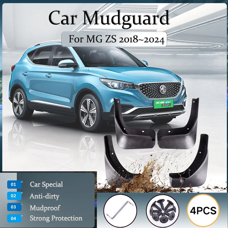 Car Mudguards For MG ZS EV ZX ZST Astor VS ZS11 2018~2024 Front Rear Wheel Fender MGZSEV Splash Guards Mudflap Auto Accessories