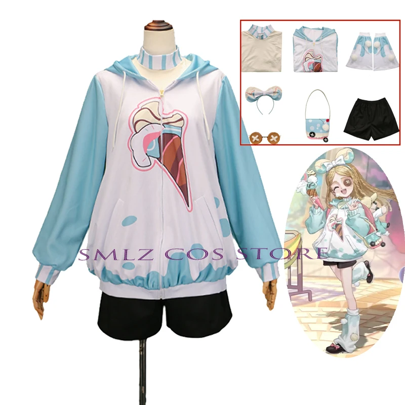 Little Girl Cosplay Game IdentityⅤ Costume Survivor Memory Alice Cosplay Daily Hoodies Uniform Bag Wig Party Outfit for Woman