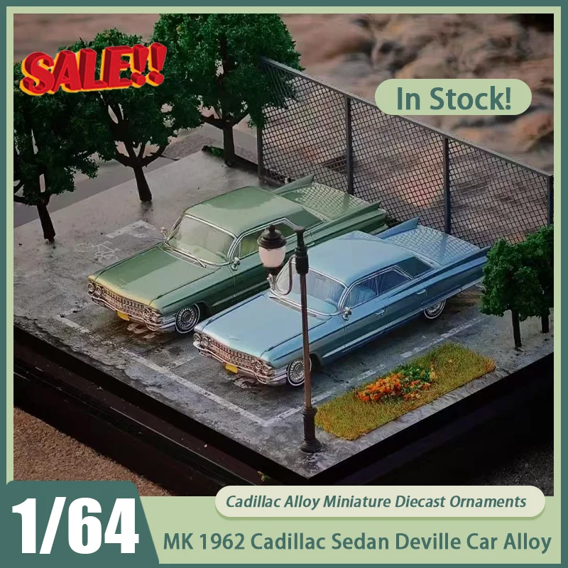 جديد في المخزون Mk 1:64 مصغر 1962 كاديلاك سيدان ديفيل سيارة سبيكة مصغرة دييكاست كاديلاك الحلي ألعاب مخصصة هدية للأطفال