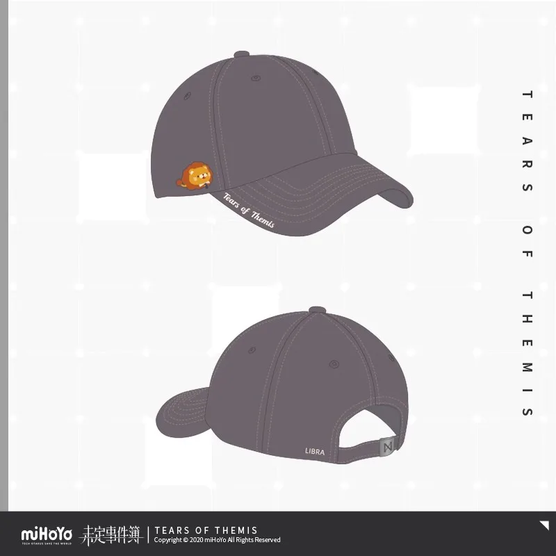 Oficial miHoYo Tears of Themis serie de acompañamiento gorra de béisbol bordada miHoYo genuino Anime juego sombrero