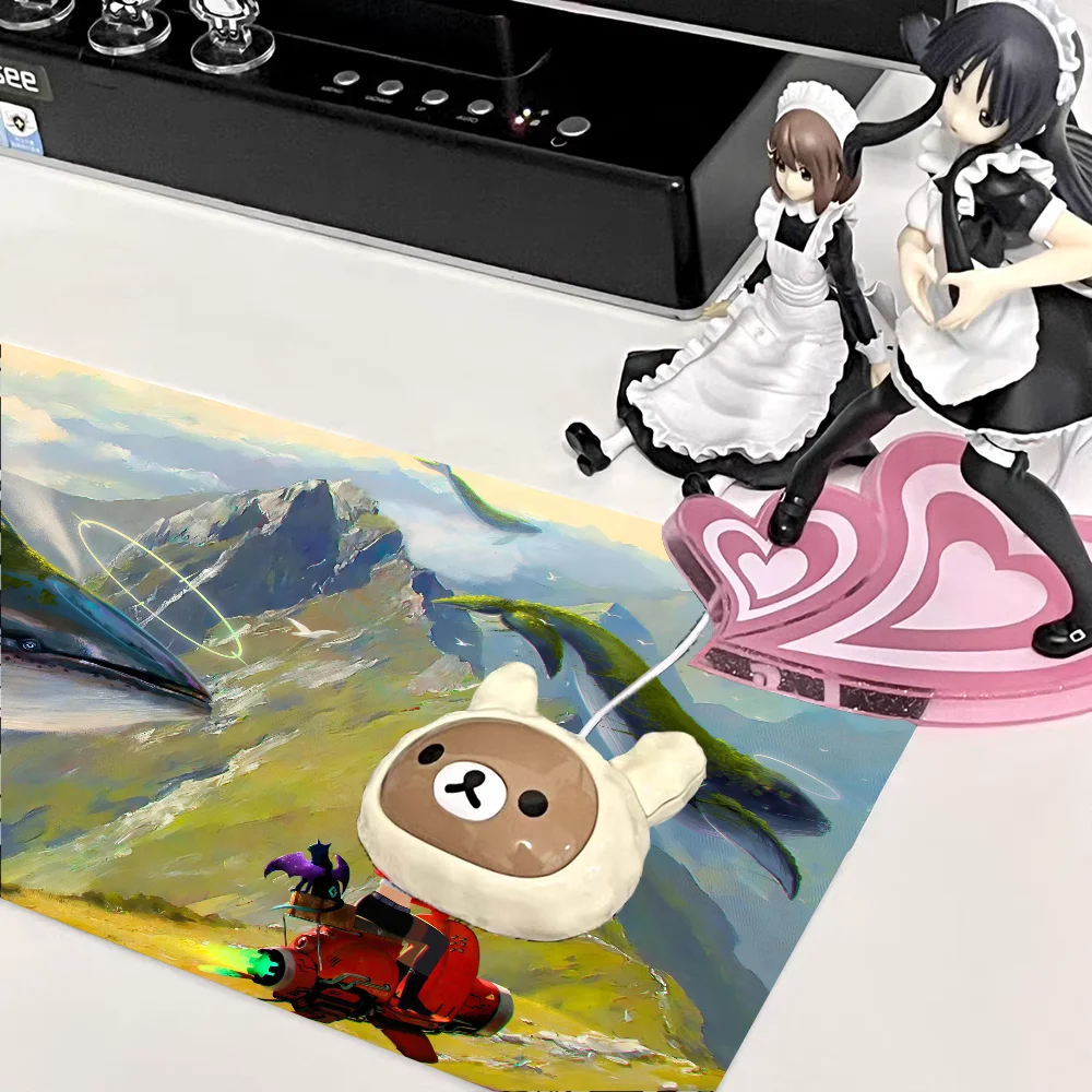 1pc anime painting Flying Whales Non-slip Mouse Pad Suitable For Office Computers Laptops E-sports Game Desk Mats XXL Keyboard