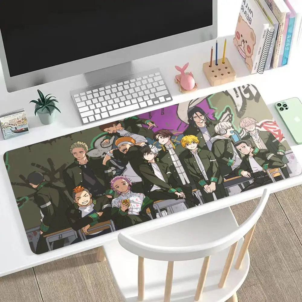 Anime W Wind Breaker Mouse Pad HD Mouse Pad Pad Extended Gaming Keyboard Desk Mat Large 90x40cm XXL Gamer Mouse Pad