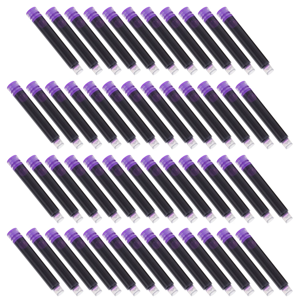 

100Pcs Purple Fountain Pen Ink Refills Erasable Fast Drying Non Smudge Suitable for Students and Office Workers