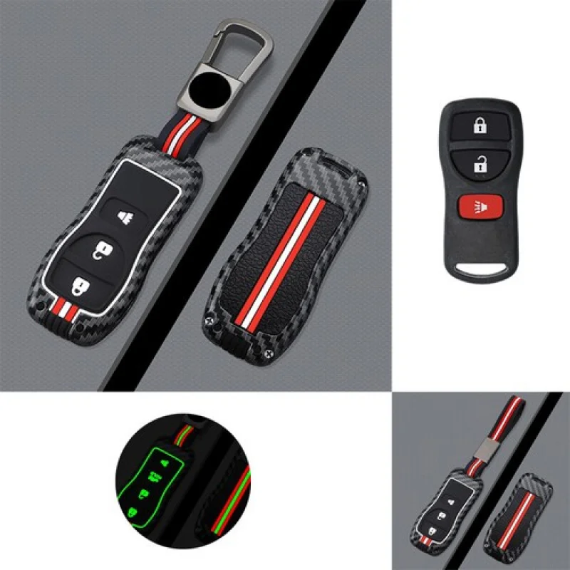 

A+ Zinc Alloy Silicone Car Key Case Cover For Nissan X-Trail Frontier Armada Murano