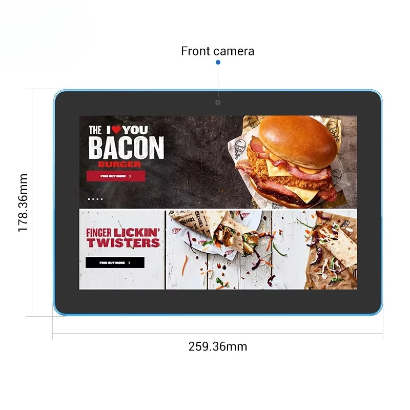 Meeting Room Tablet RK3566 10.1 Inch Android Tablet LED Light Wall Mounted Android Tablet Poe Optional NFC for Meeting Room