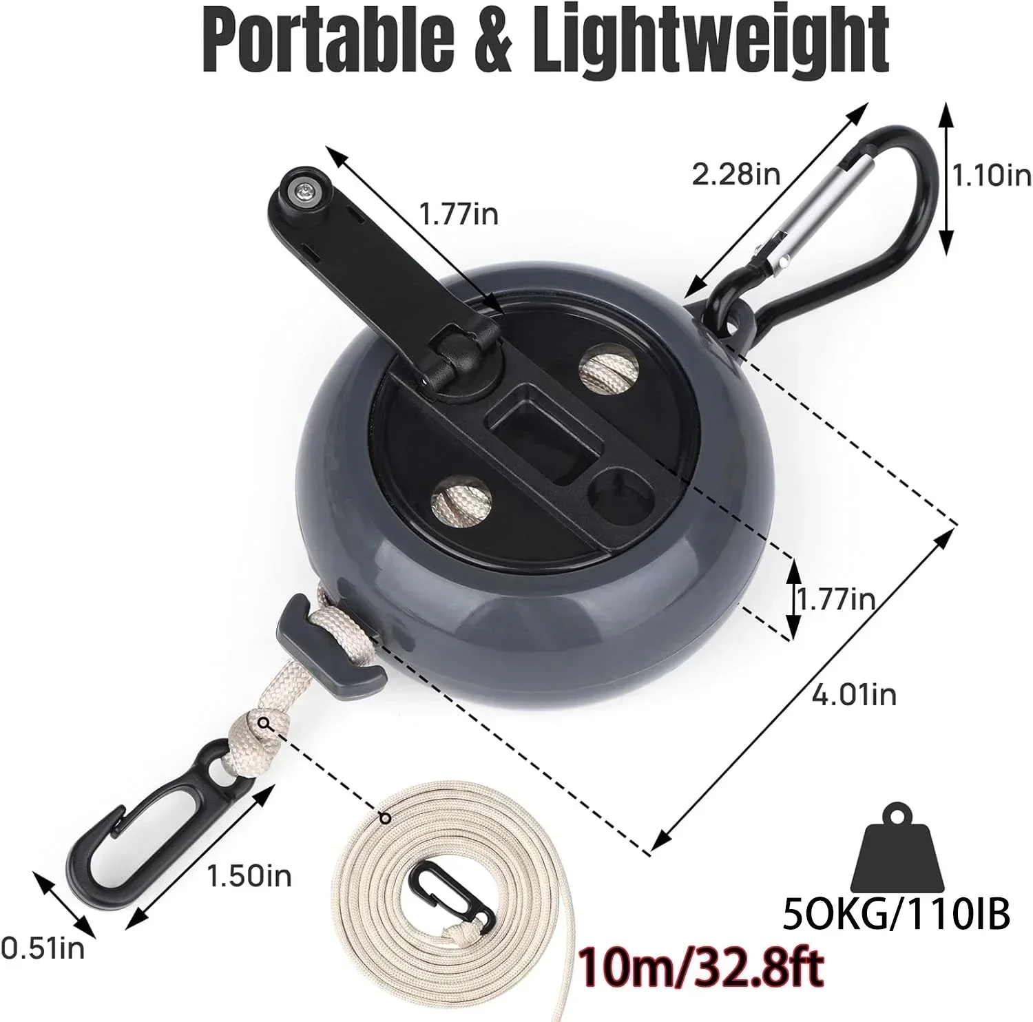 

1Pc Black Adjustable Clothesline Outdoor Travel Portable Clothes Line outdoor Retractable clothesline Suitable Camping Multitool