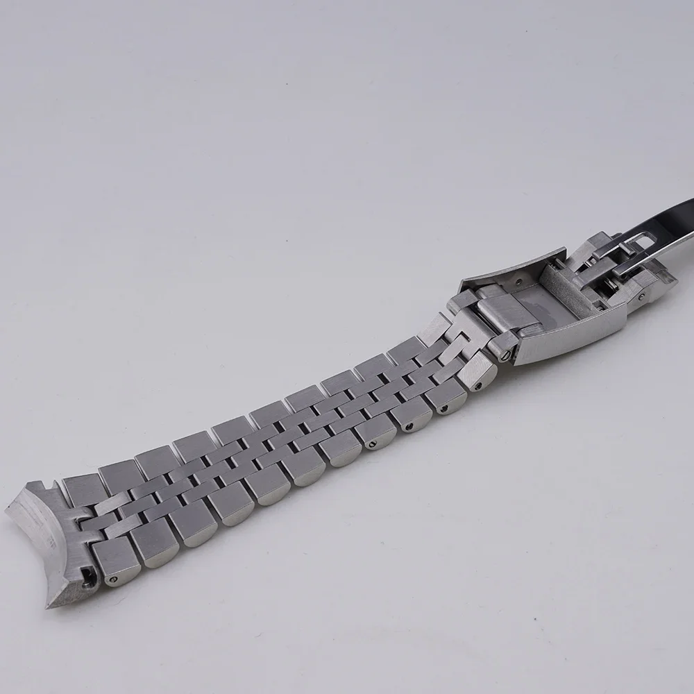 Rolamy 22mm Jubilee Watch Band For Casio MDV-106 MDV-106A MDV-106B MDV106G MDV107 316L Silver Gold Solid Link End Strap Bracelet