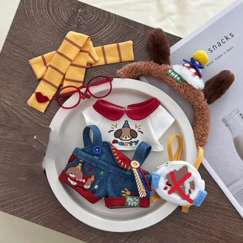 

20cm Doll Dress Cotton Butter Cookies Style Puppy Club Doll Clothing Toy Accessory for Collectible Figures