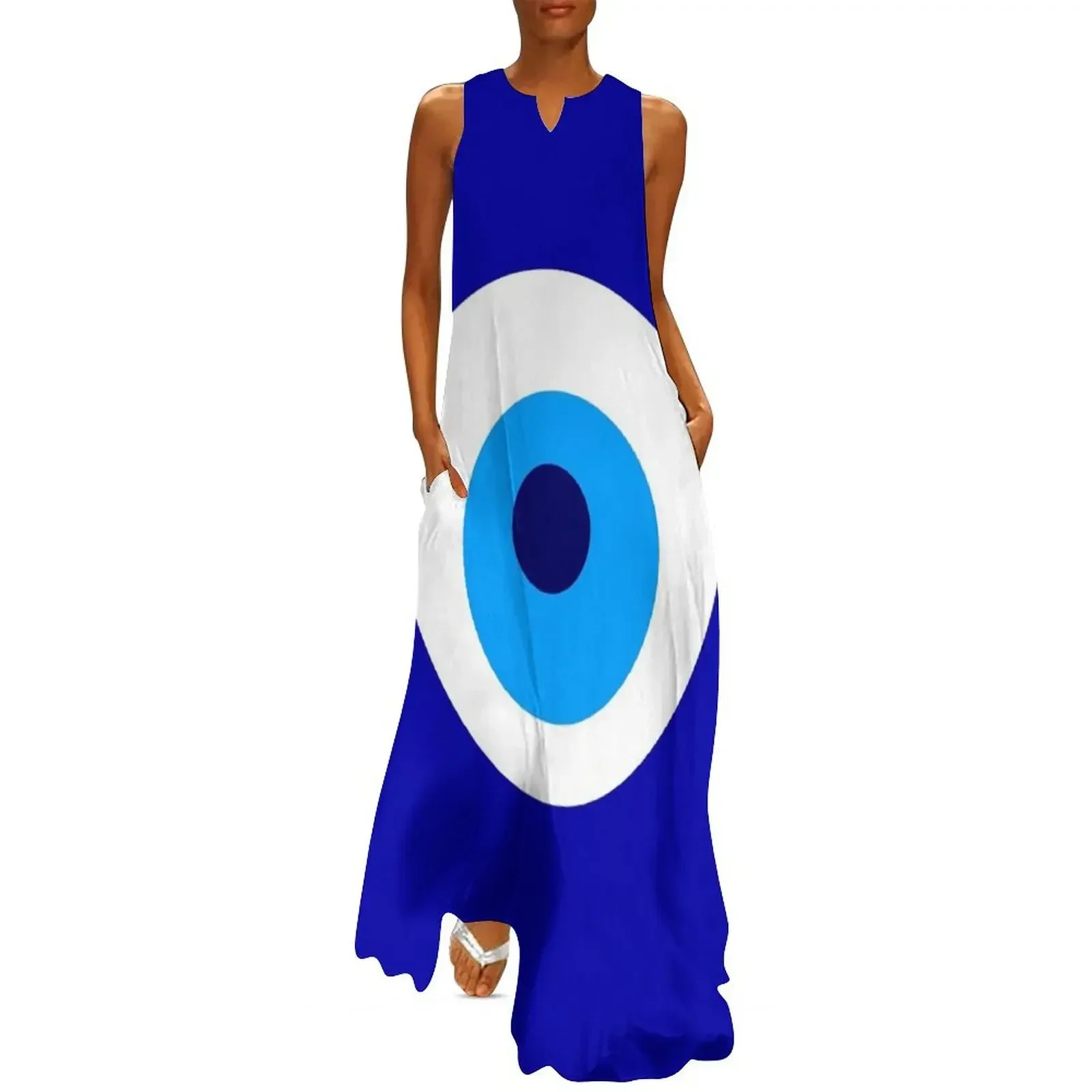 

Nazar Evil Eye Protection Symbol Amulet Turkish Turkey Persian Persia Iran Greece Greek Pakistan Long Dress