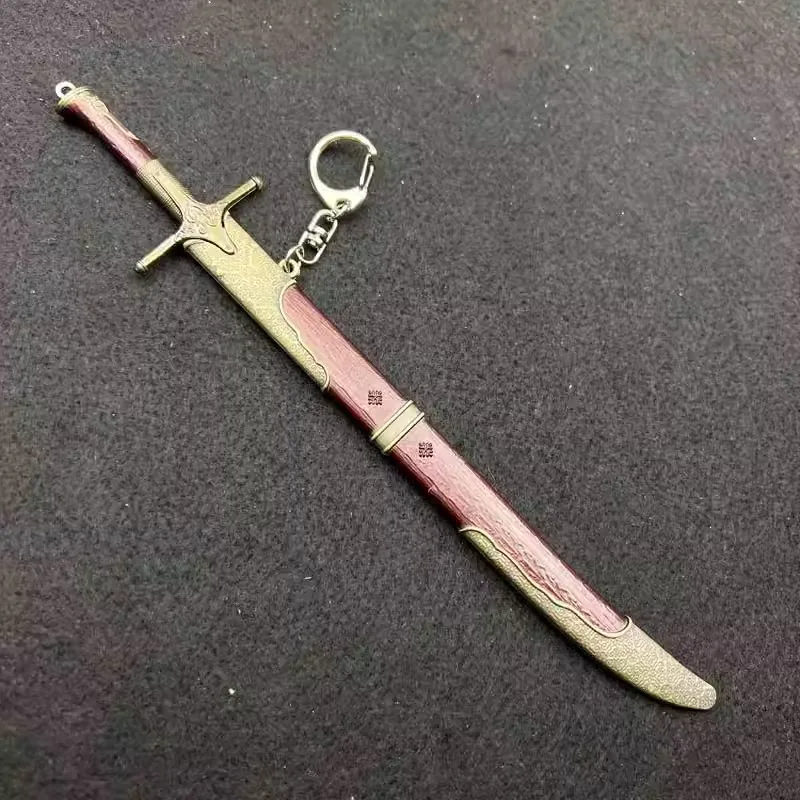 Épée Iris longue médiévale, surdose sauvage, modèle d'arme de films, modèles de katana de samouraï périphérique, porte-clés, ornement, jouet artisanal, 22cm