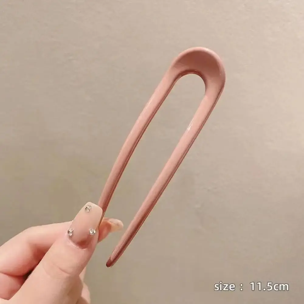 Nowa spinka do włosów z PVC w nowym chińskim stylu w stylu chińskim wielokolorowa spinka do włosów w kształcie litery U w kształcie litery U artefakt głowy klopsika damski