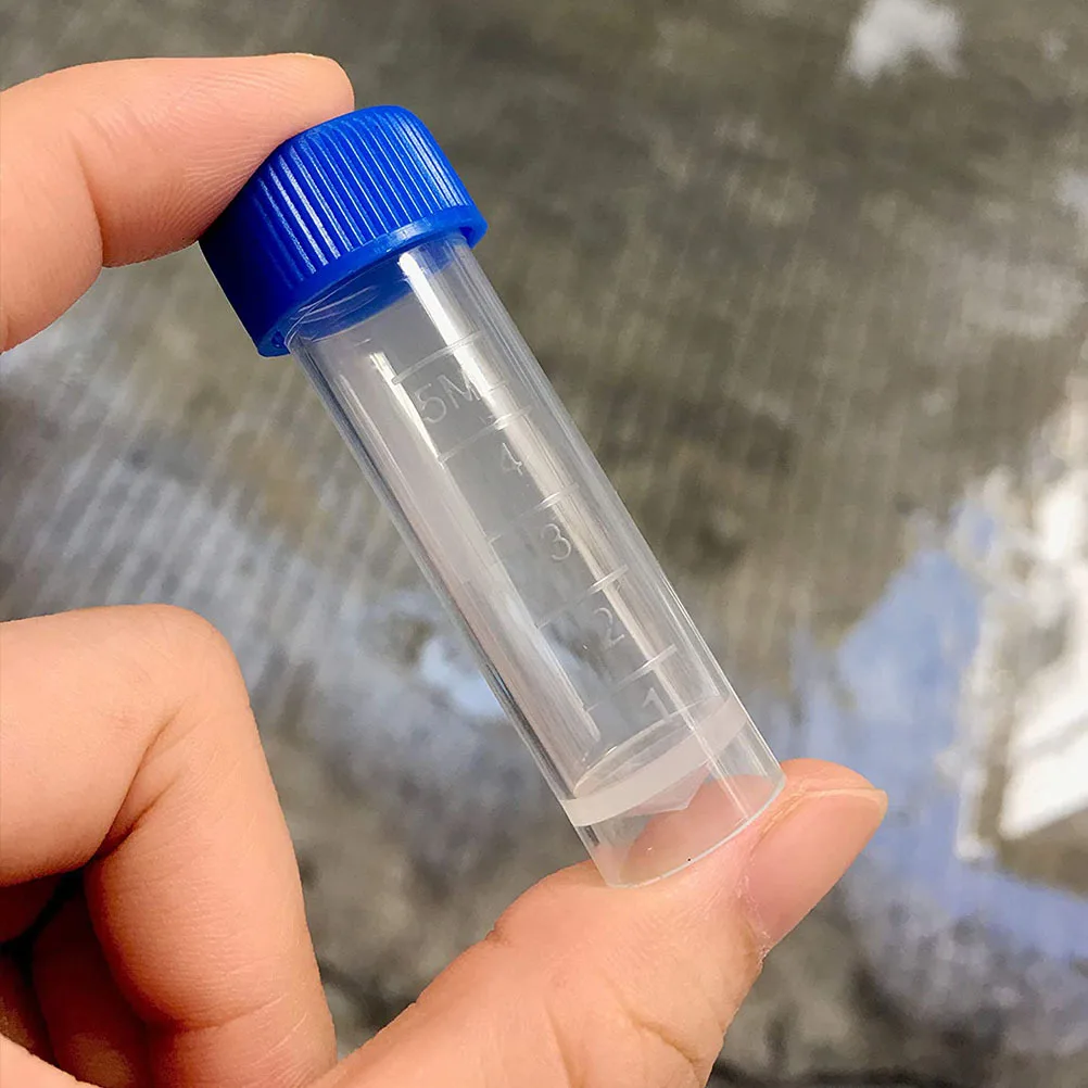 

Plastic Test Tubes Freezing Tubes with Lids Plastic Cryovial Tube Sample Tubes Liquid Experiment Supplies