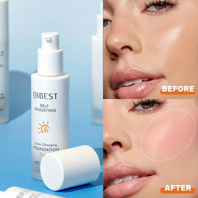 Fondotinta liquido invisibile Correttore per trucco idratante che cambia colore Fondotinta liquido trasparente naturale impermeabile