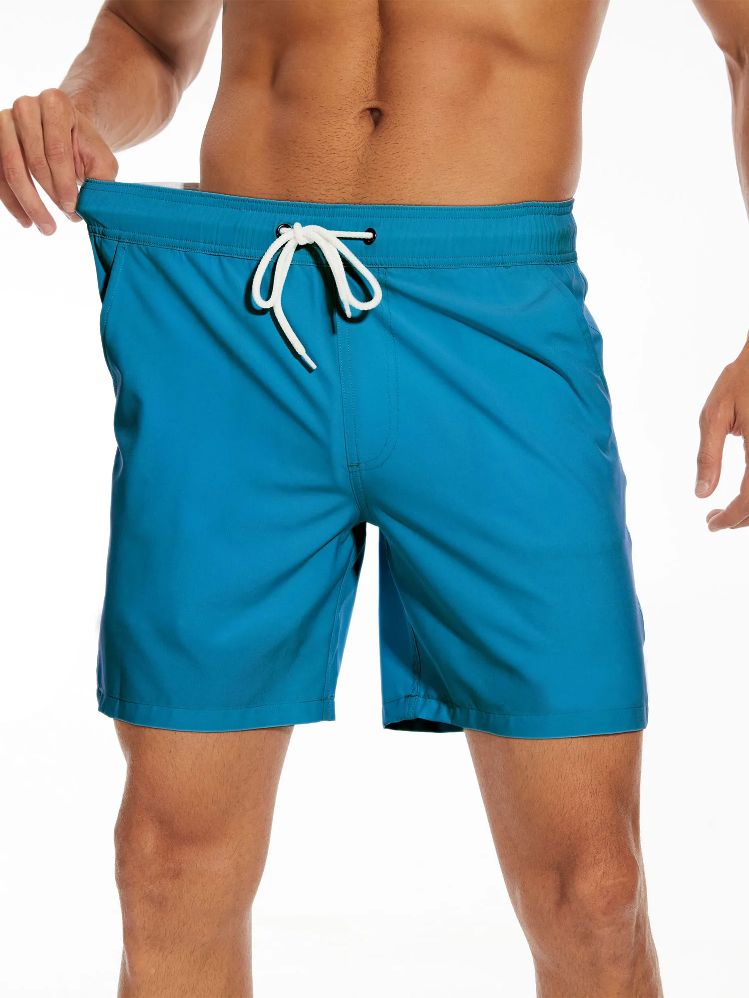 2024 Summer New Men\'s Shorts Fashion Vacation Beach Pants Men\'s Casual Large Size Four Corner Milk Silk Inner Street Clothing
