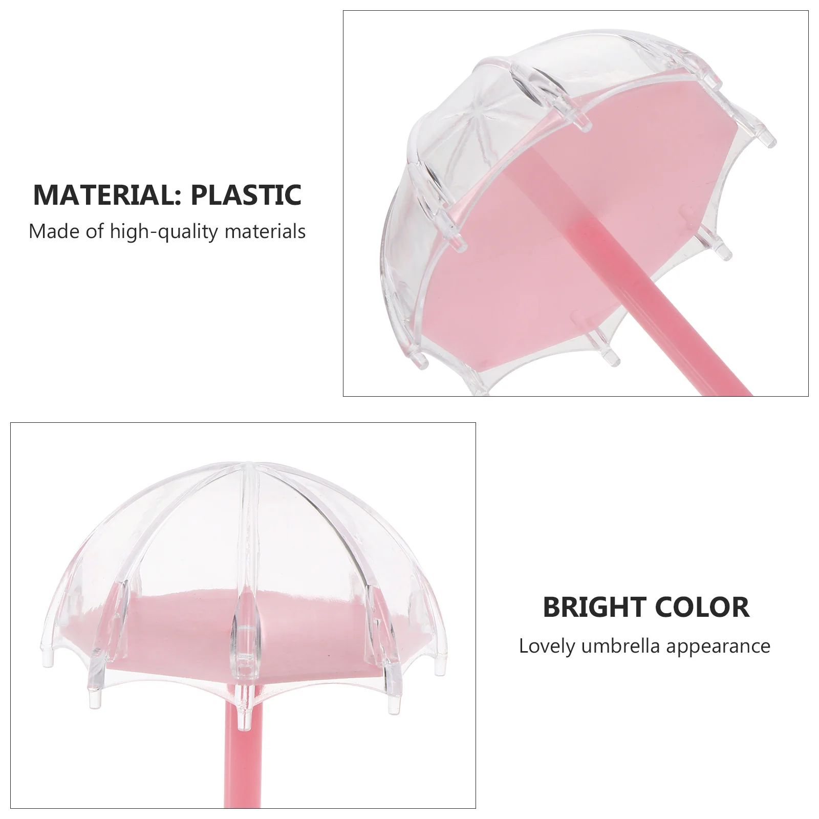 

10Pcs Cute Umbrella False Eyelash Box Plastic Candy Storage Organizer Bright Color Suitable for Wedding Festival Decor