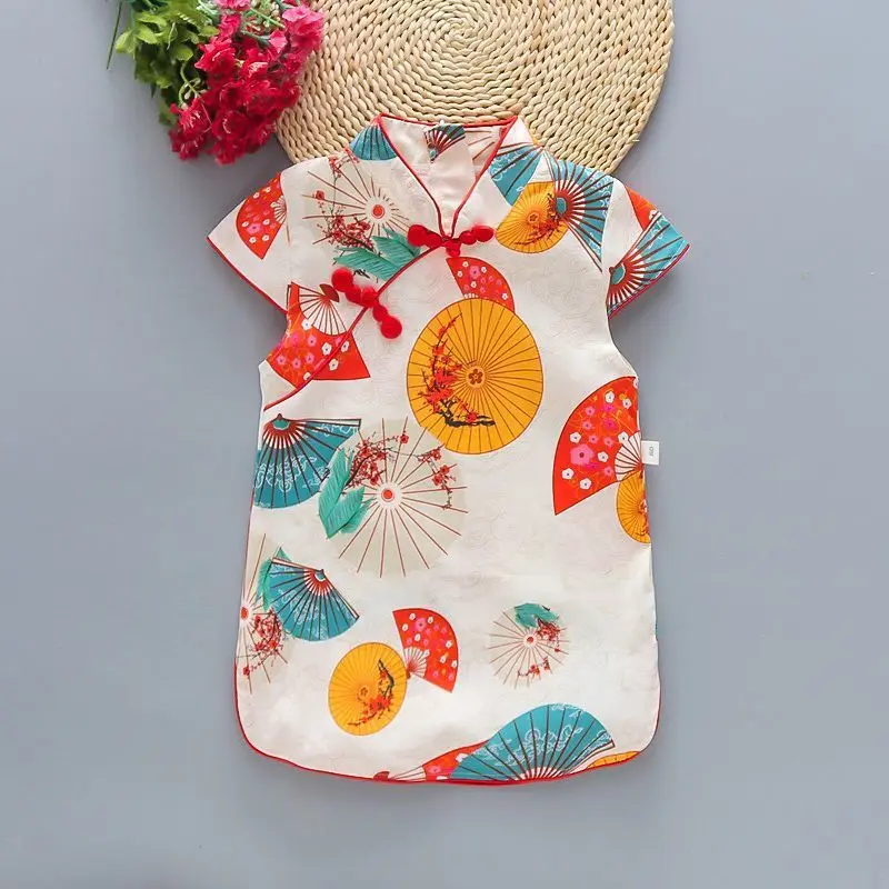 

Kid Girl Dress Cheongsam Chinese Style Princess Dress Birthday Party Toddler Photograph Costume Elegant Baby Clothes Qipao A1360