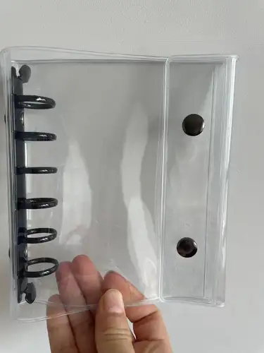 A7 Widening Double Button Transparent PVC Soft Cover Binder Cover Journal Sketchbook Accessories Diary Office Supplies - Image 14