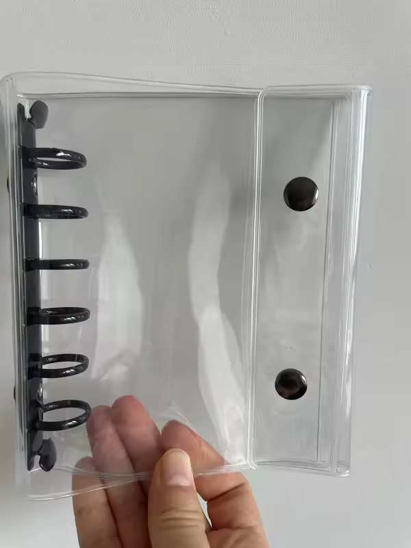 A7 Widening Double Button Transparent PVC Soft Cover Binder Cover Journal Sketchbook Accessories Diary Office Supplies - Image 14