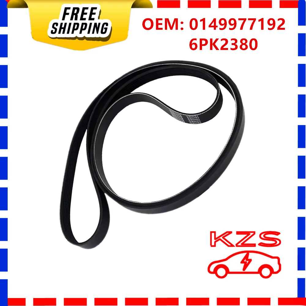 0149977192 6PK2380 Fan Serpentine Drive Belt Fit for Benz W220 W211 Ford AU Falcon 6cyl 4ltr 1998-2002