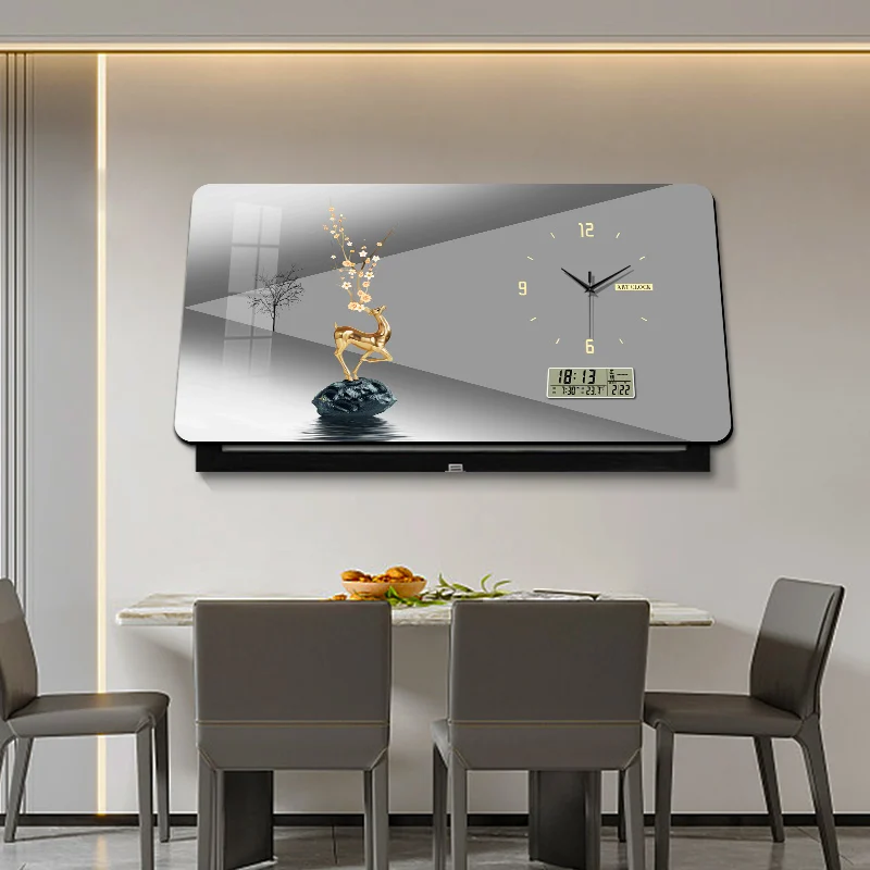 Perpetual Calendar Large Size Electric Meter Box Decorative Picture Wall Clock Distribution Box Block Decorative Wall Clock