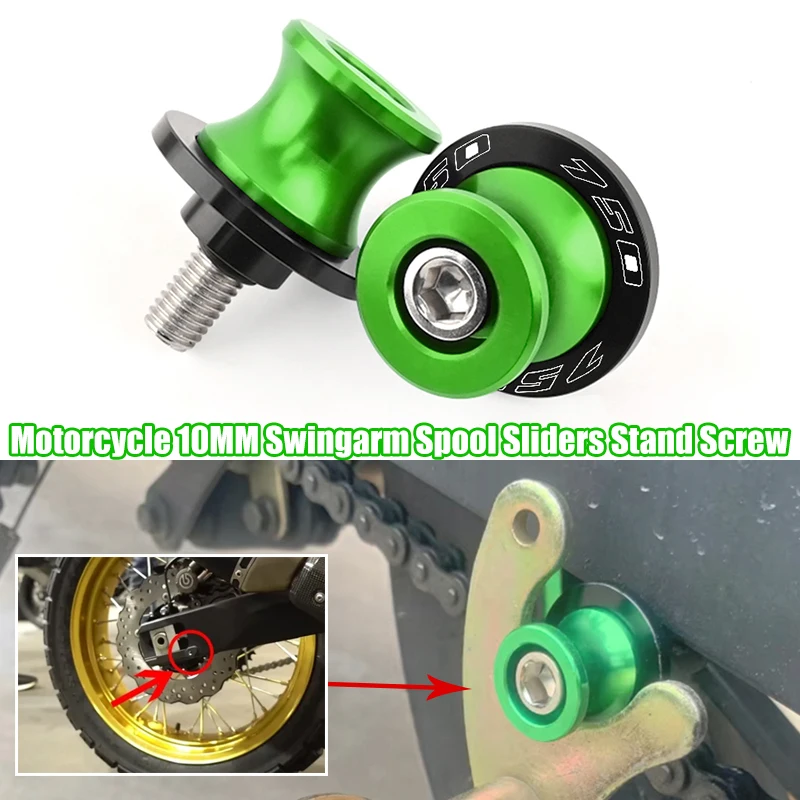 Novos Acessórios para Motocicletas Kawasaki Z750 Z750S: Protetores de Balança (Sliders) de 10MM e Tampas de Válvula de Pneu com Logo Z750
