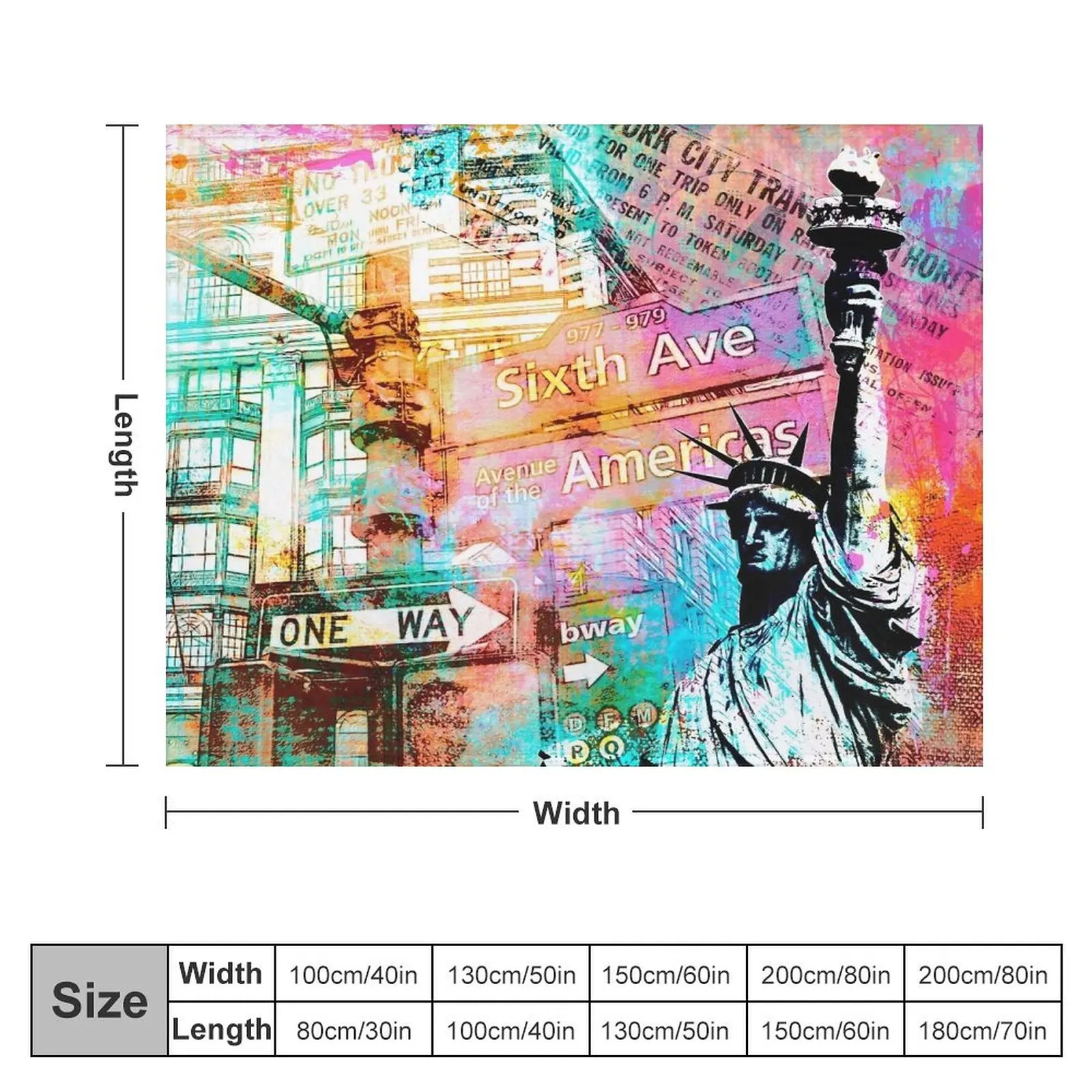 Trip to New York Throw Blanket heavy to sleep Soft Big Decorative Sofa Blankets