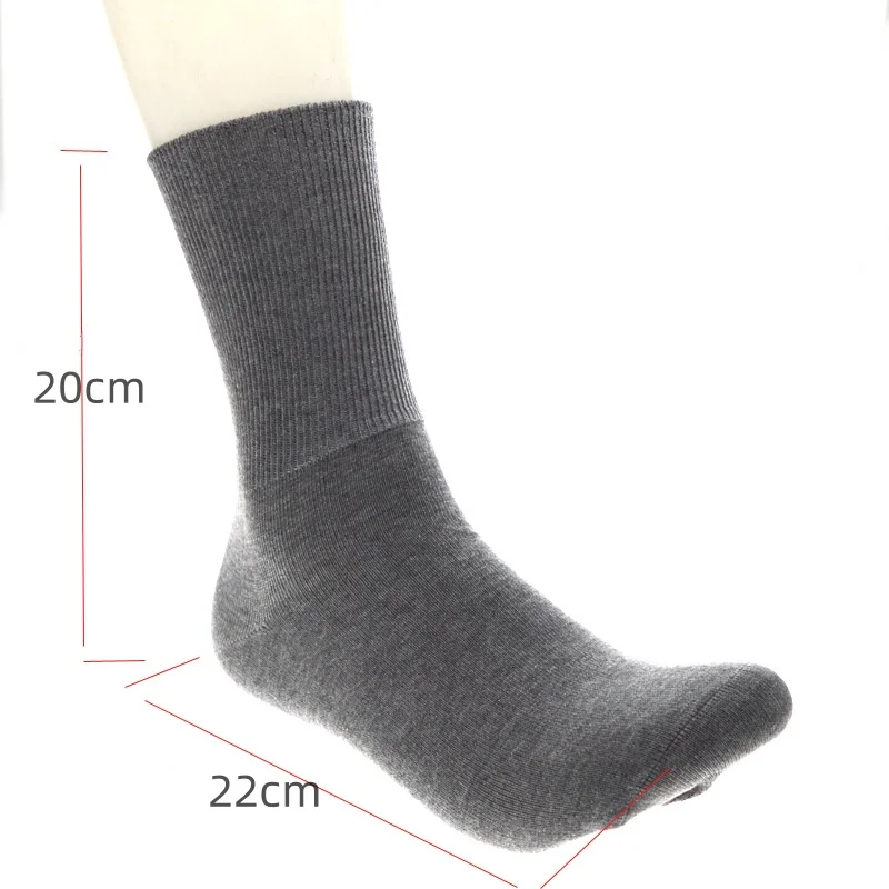 Diabetic socks Silver fiber sugar foot care socks Antibacterial, deodorant, midtube boneless cotton socks 6pairs