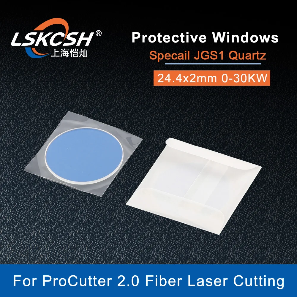 

LSKCSH 10Pcs/Lot Fiber Laser Protective Windows Cover Slides P0595-90154 D24.4d2 For ProCutter 2.0 Fiber Laser Cutting Head