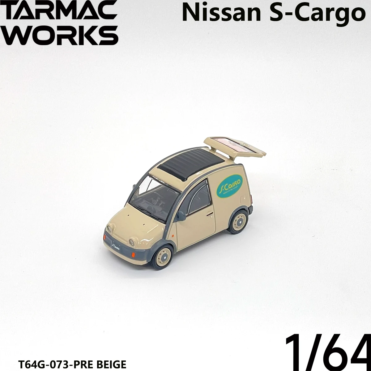 Tarmac Works 1:64 Nissan S‑Cargo Beige T64G‑073‑PRE With Collectible Trading Cards Collectible Model Vehicles Alloy In Stock