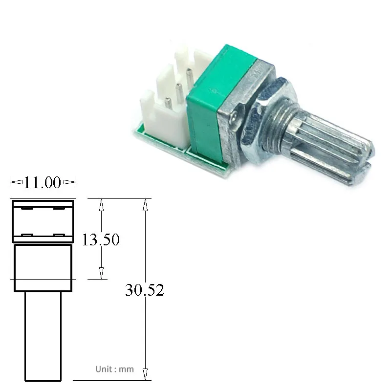 UNISIAN 오디오 커넥터 B50K R09 타입 볼륨 전위차계, 사운드 조절기 제어 어댑터 보드, DIY 앰프용