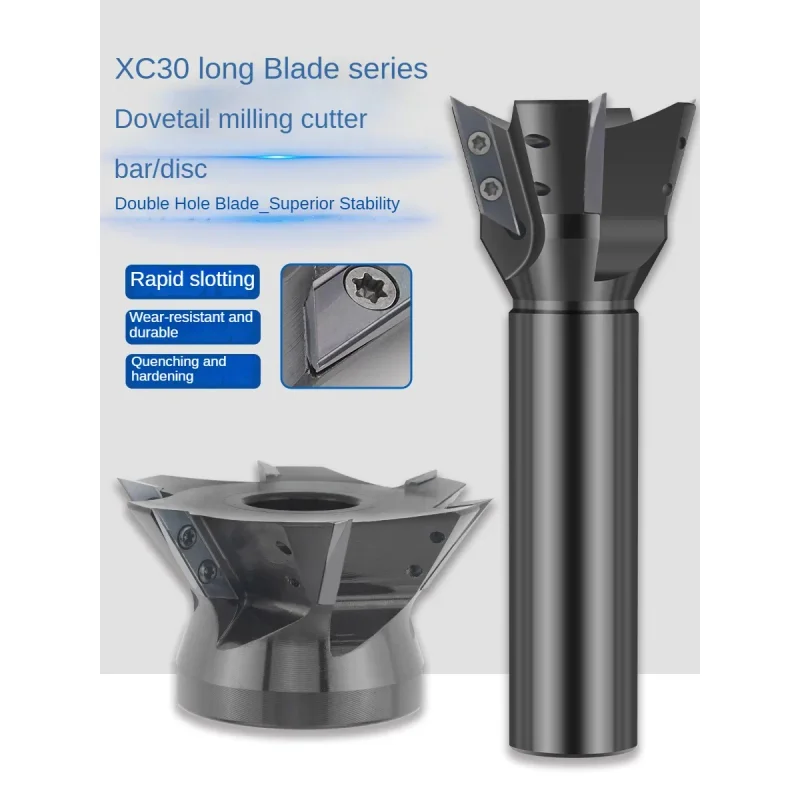 Swallowtail Milling Cutter Rod Xcet3004 Milling Cutter Machining Center With Long Blade Cleaning V-groove Dovetail 55°60°75