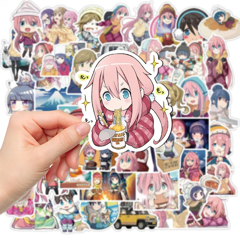 50/30/10PCS Kagamihara Nadeshiko Shima Rin Popular Anime Surrounding Graffiti Stickers Suitcase Luggage Waterproof Stickers