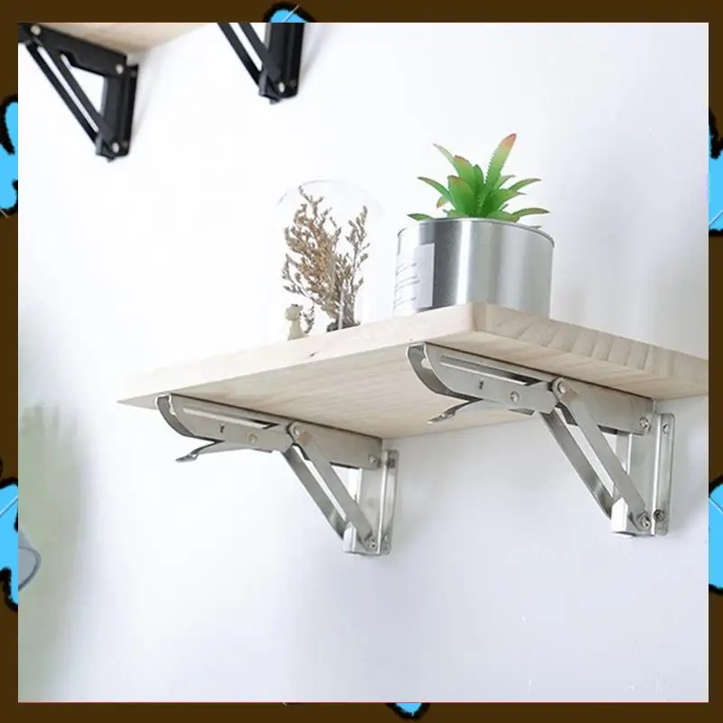 Promotion! Stainless Steel Folding Angle Bracket Triangle Shelf Heavy Support Adjustable Wall Mounted Stand