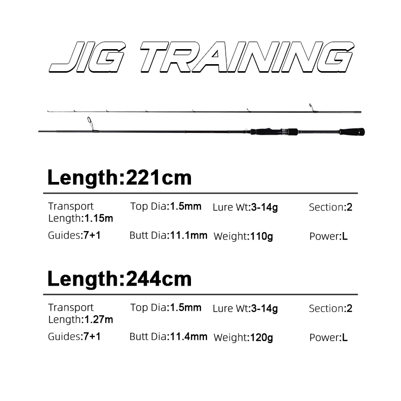 MIFINE Jig Training Spin Spinning Rod 4