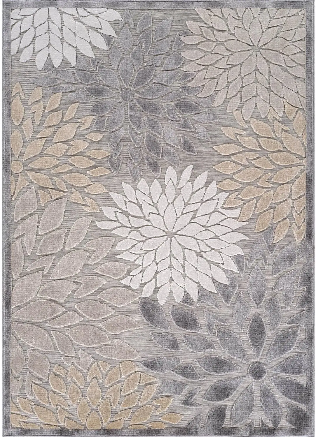 Beverly Rug Outdoor Rug 9X12 Large Modern Floral Tropical Area Rugs For Indoor And Outdoor Patio Easy To Clean Non Shedding