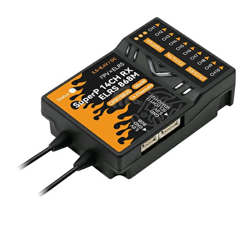 ABZZ-For BETAFPV Superp Diversity Receiver RX 14CH With 2 Antenna Dual Reception For RC FPV Airplane Boats Drones