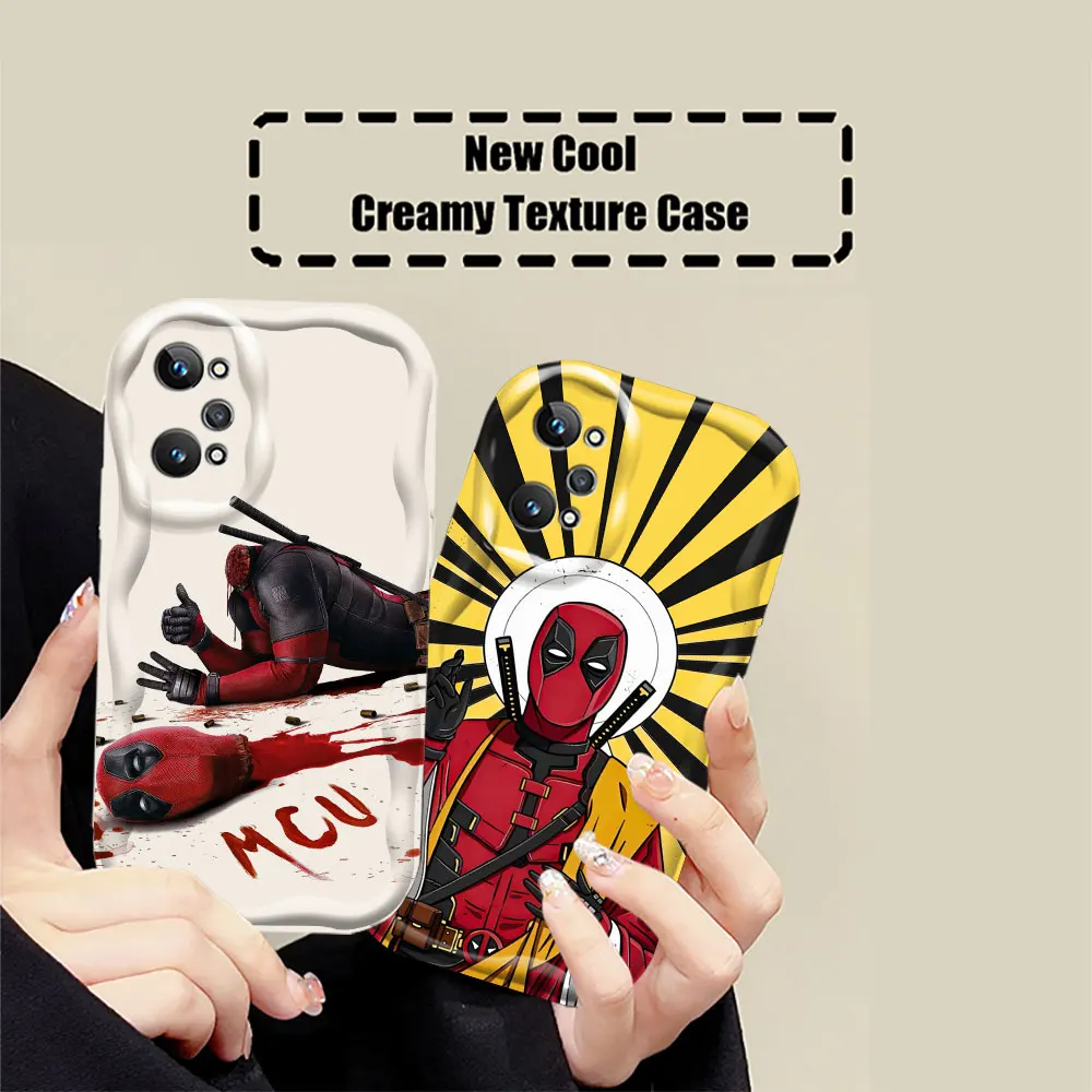 Marvel Fuuny Deadpool Phone Case For VIVO V30 V30E V29E V27E V27 V25 V25E V23 V23E V21E V20 V15 Y17 Y17S Y16 Y15S 3D Wave Cover